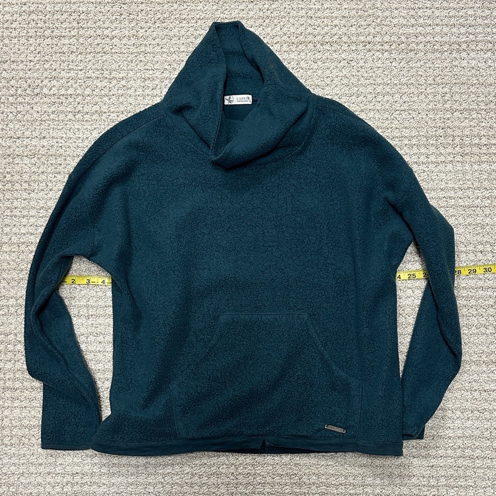 Carve Designs Women’s Deep Teal Cowl neck Sweater Sz M